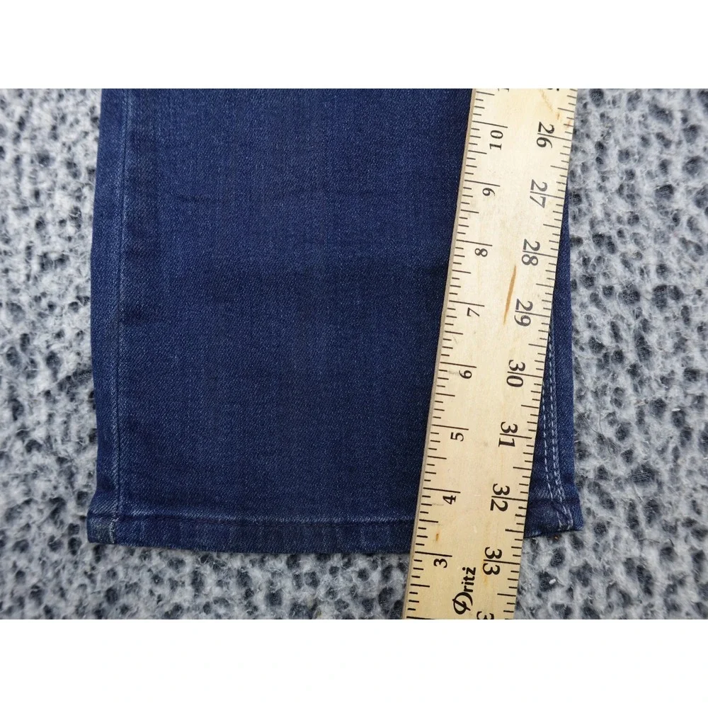 DPSR Jeans Mens XL Blue Straight Leg Faded Whiskered Zipper Back Pockets